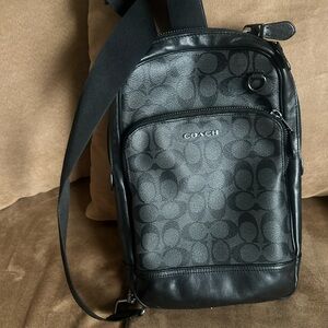 Coach Signature Black Men's Belt Bag